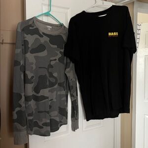 Carbon Gray Camo T-Shirt long sleeve thermal an Bass Pro Shop short sleeve.